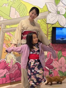 和服の素敵なお客様が来館された。